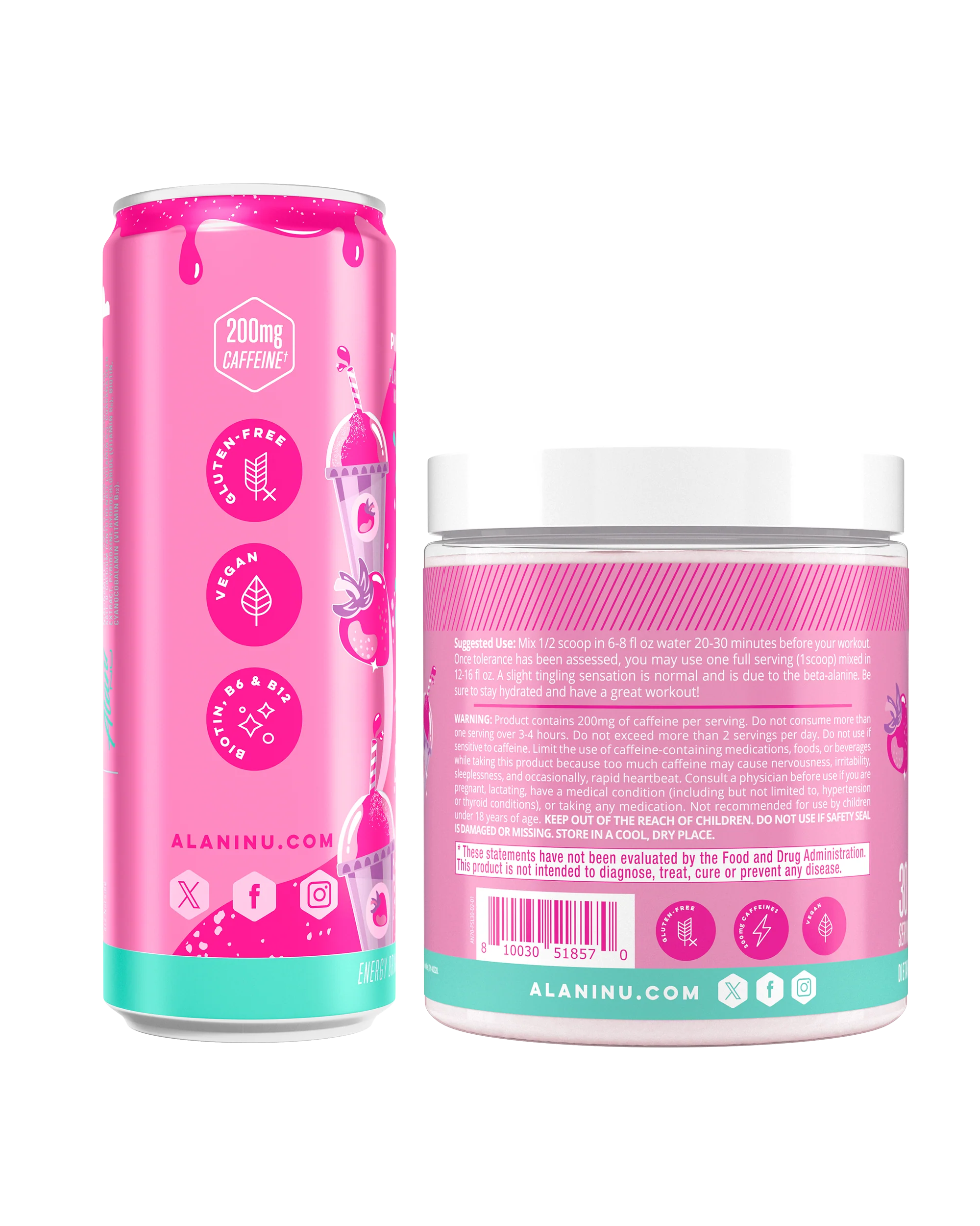 Alani Nu Featured Energy Drink & Pre-Workout - Pink Slush - Image 4