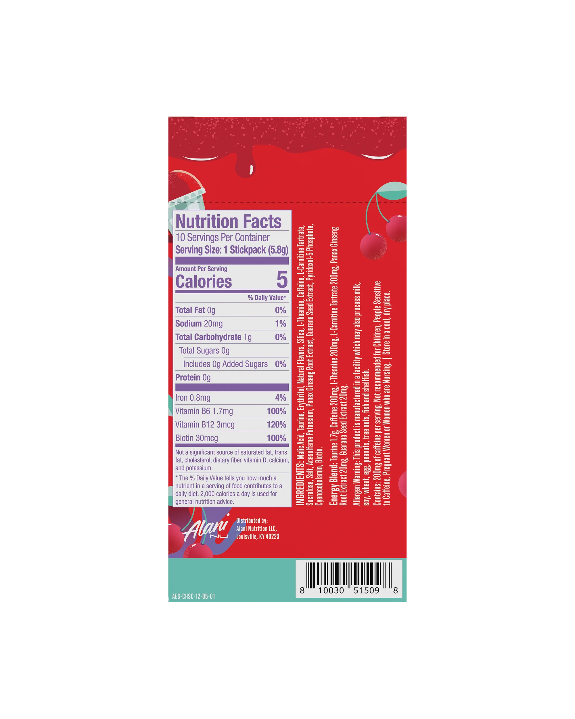 Alani Nu Featured Energy Sticks - Cherry Slush - Image 2