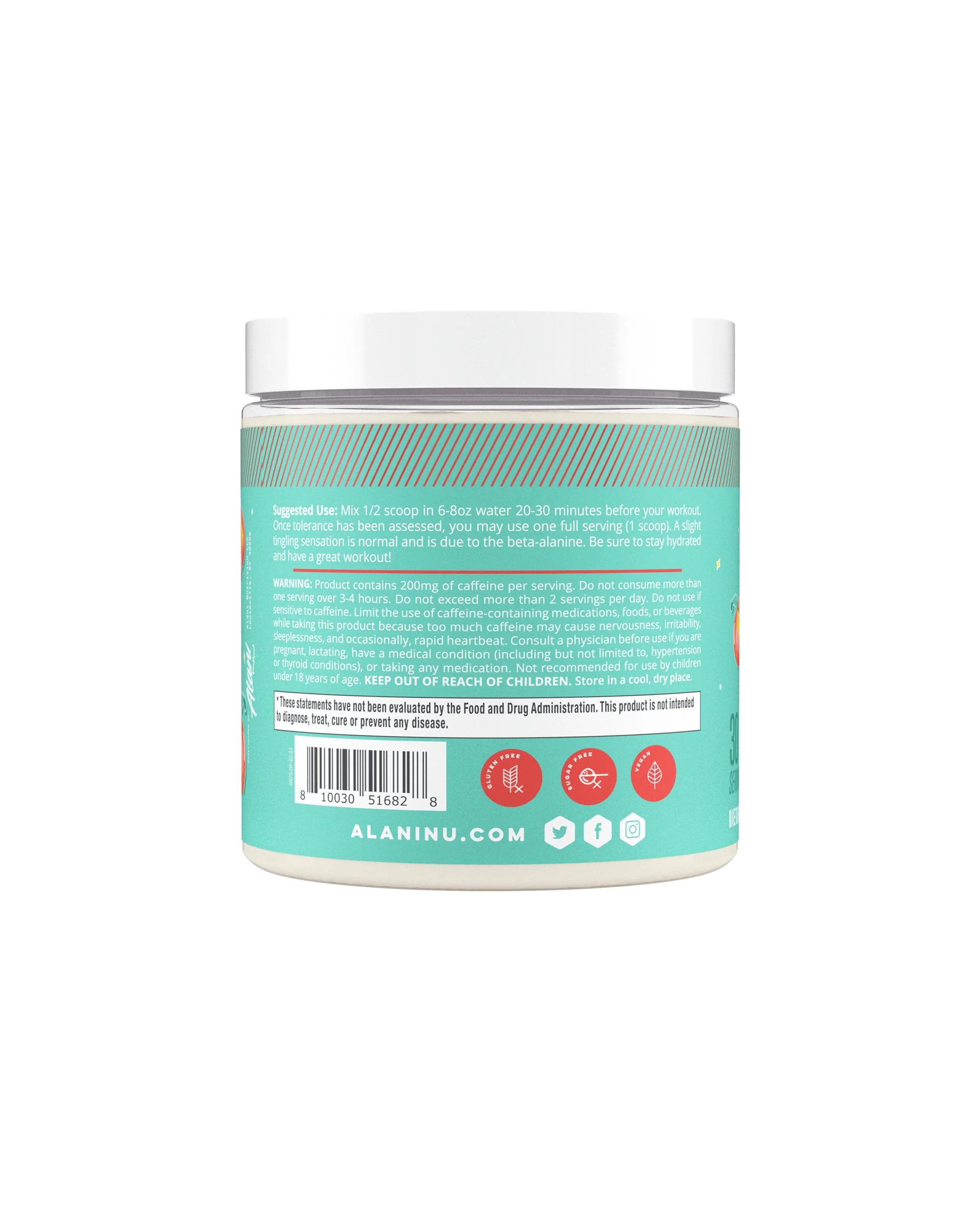 Alani Nu Featured Pre-Workout - Juicy Peach - Image 5