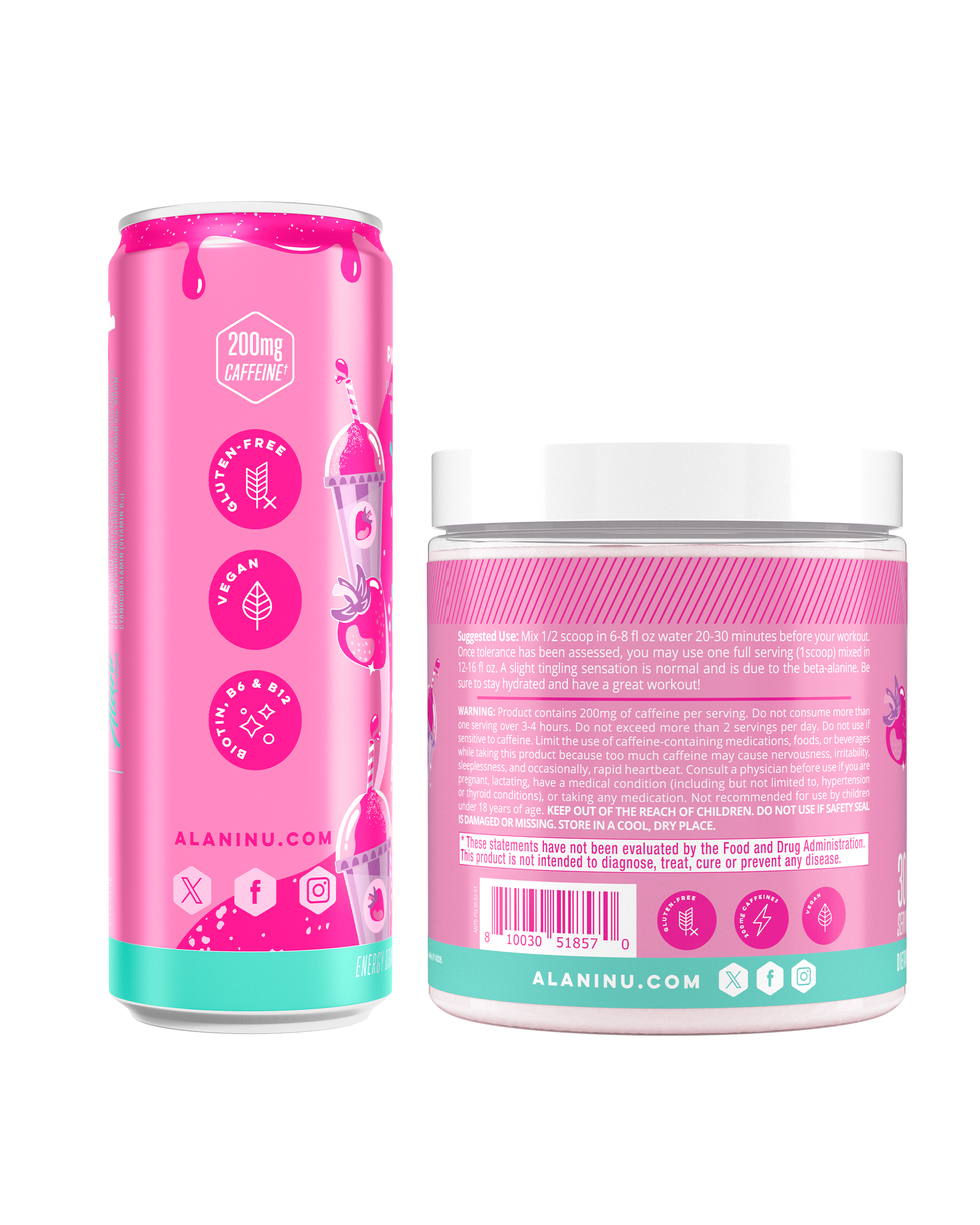 Alani Nu Featured energy drink & pre-workout - pink slush - Image 2